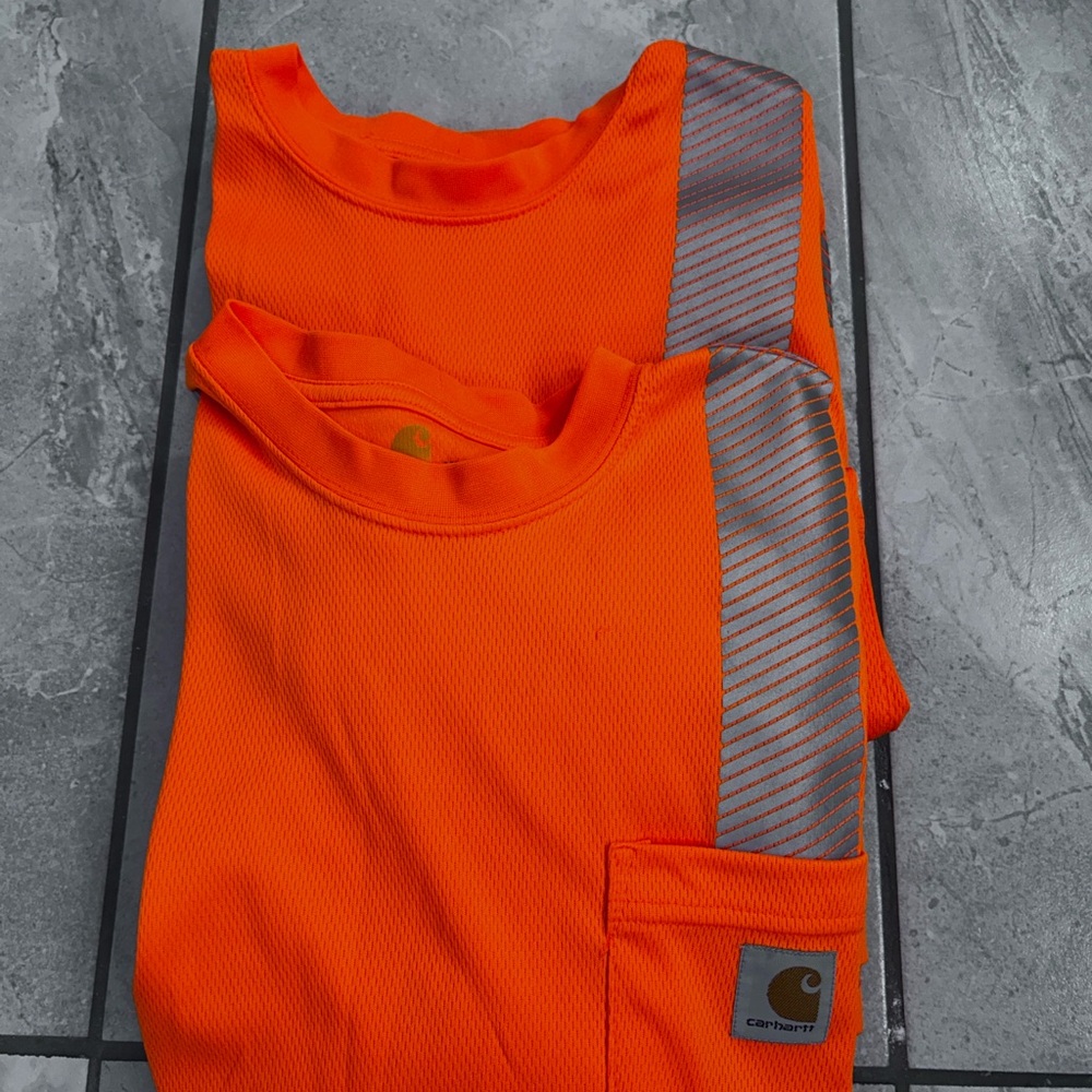 Carhartt High-Visibility Orange Shirts with Reflective Detail